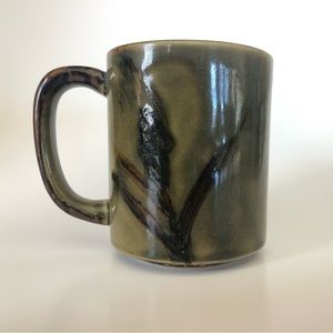 Vintage wheat pattern coffee mug